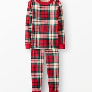 Hanna Andersson Holiday Plaid Kids Pajama Set size 6-7